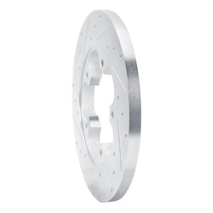Ford Transit-150 Brake Rotor (1) - Rear Right - R1 Concepts - Drilled & Slotted - Silver - `15-`25